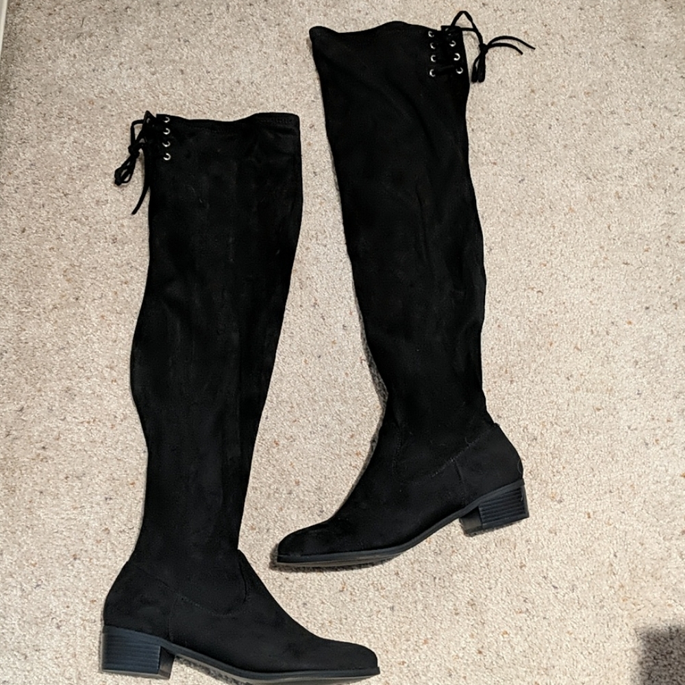 Black over the knee boots